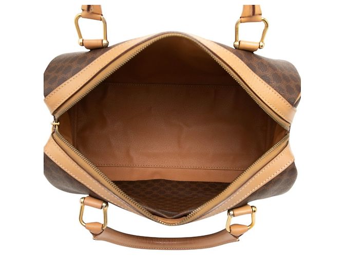 Céline Bolso Boston Mini Macadam Celine Castaño Beige - vista 6