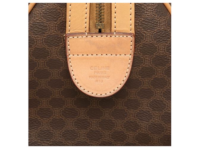 Céline Bolso Boston Mini Macadam Celine Castaño Beige - vista 7
