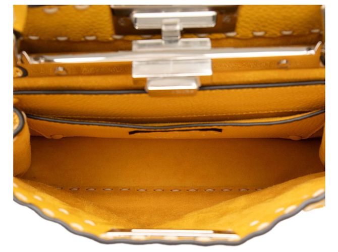 Fendi Peekaboo Selleria I.U Medium Handtasche Gelb - Ansicht 4
