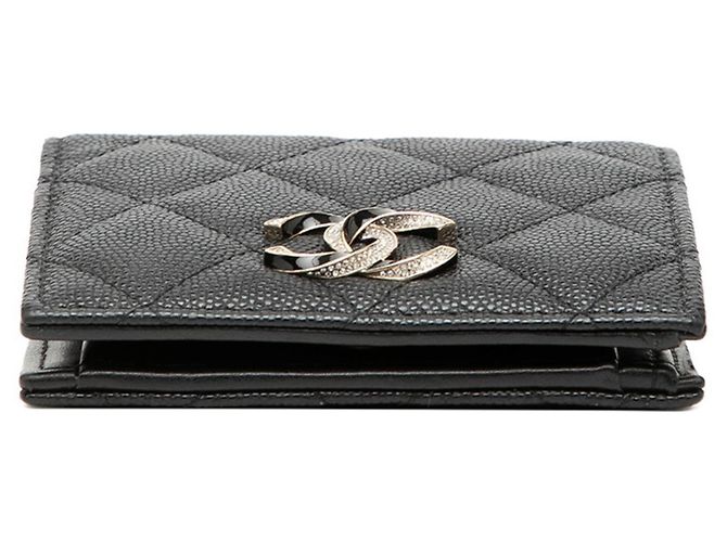 Portafoglio bi-fold Chanel Coco Mark Matelassé Nero - vista 3