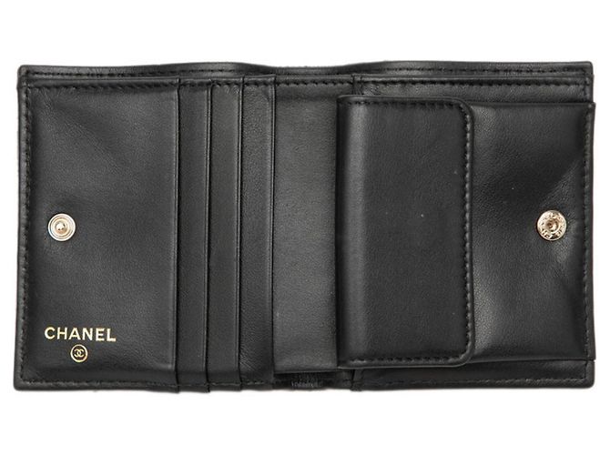 Portafoglio bi-fold Chanel Coco Mark Matelassé Nero - vista 4
