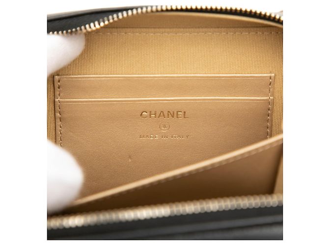Bolso Camera Chanel Coco Mark Matelassé Negro Dorado - vista 5