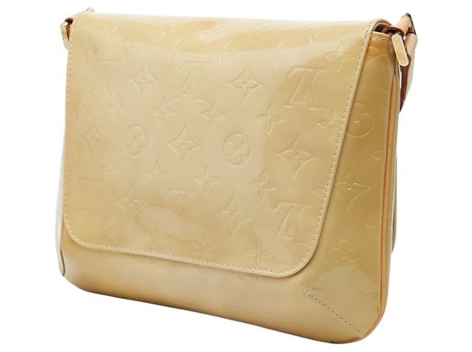 Borsa a tracolla Louis Vuitton Monogram Vernis Thompson Street Beige - vista 2