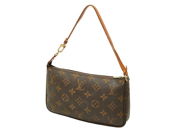 Borsa Louis Vuitton Monogram Pochette Accessoires Marrone - vista 2