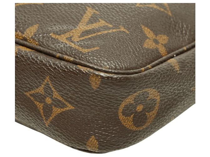 Borsa Louis Vuitton Monogram Pochette Accessoires Marrone - vista 4