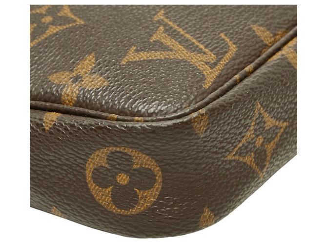Borsa Louis Vuitton Monogram Pochette Accessoires Marrone - vista 5
