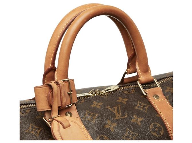 Bolsa Boston Louis Vuitton Monogram Keepall 55 Marrom - vista 10