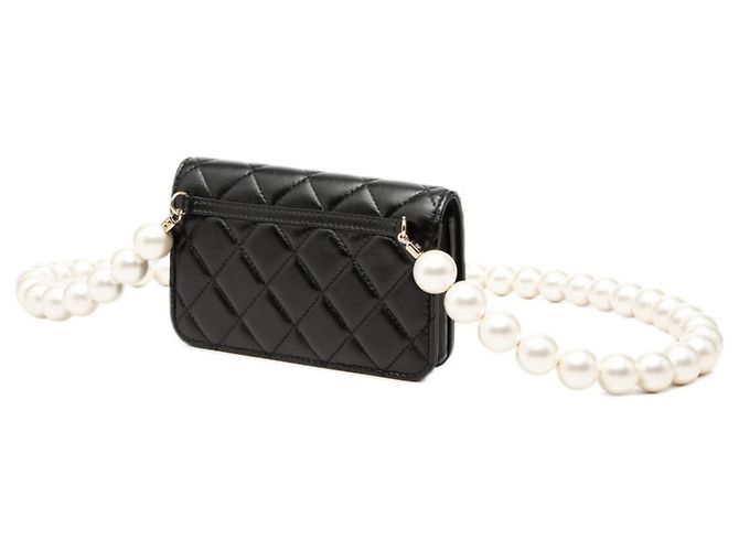 Borsa a tracolla Chanel Coco Mark Matelassé Nero - vista 2