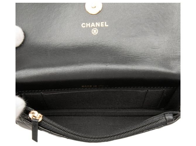 Borsa a tracolla Chanel Coco Mark Matelassé Nero - vista 4