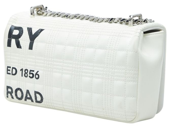 Borsa a tracolla Burberry TB Logo Small Laura Chain Nero Bianco - vista 2