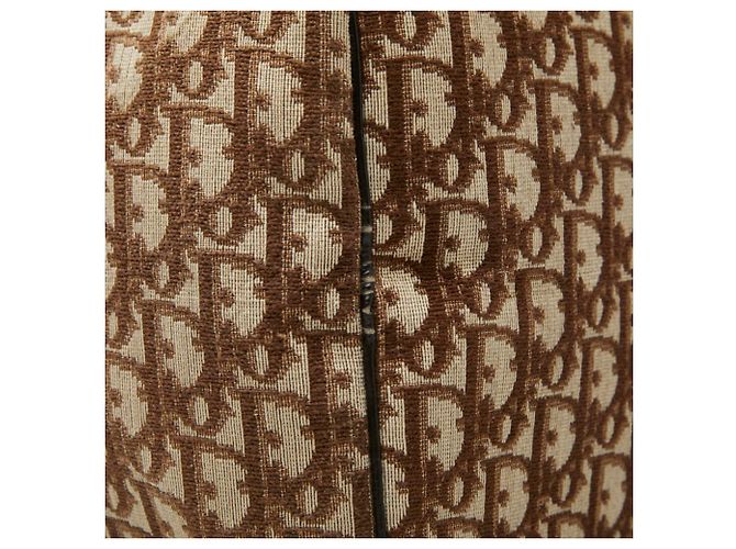 Borsa Christian Dior Dior Trotter Boston Bag Marrone Beige - vista 8