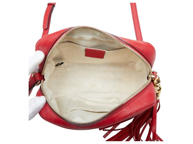 Bolso bandolera Gucci Interlocking G Soho Roja - vista 9