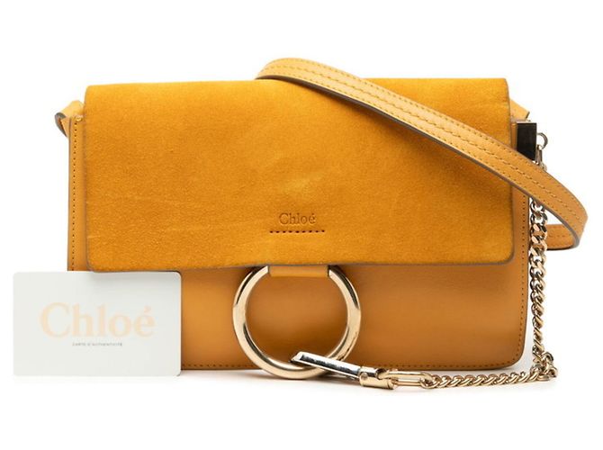 Borsa a tracolla Chloé Faye Giallo - vista 6