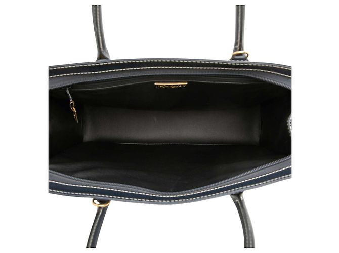 Autre Marque Saint Laurent Borsa Tote/Spalla 2-Way in pelle blu navy - vista 4