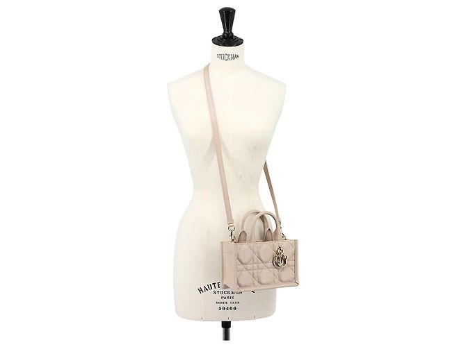 Christian Dior Macro Cannage Book Tote Mini Beige - vista 10