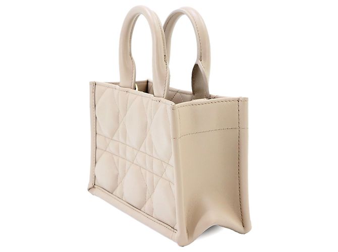 Christian Dior Macro Cannage Book Tote Mini Beige - vista 3