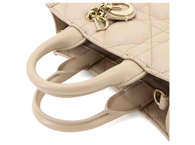 Christian Dior Macro Cannage Book Tote Mini Beige - vista 5