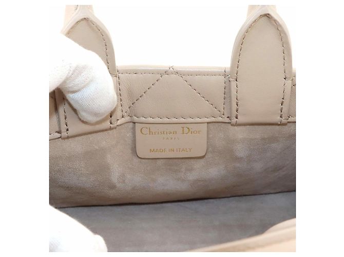 Christian Dior Macro Cannage Book Tote Mini Beige - vista 7