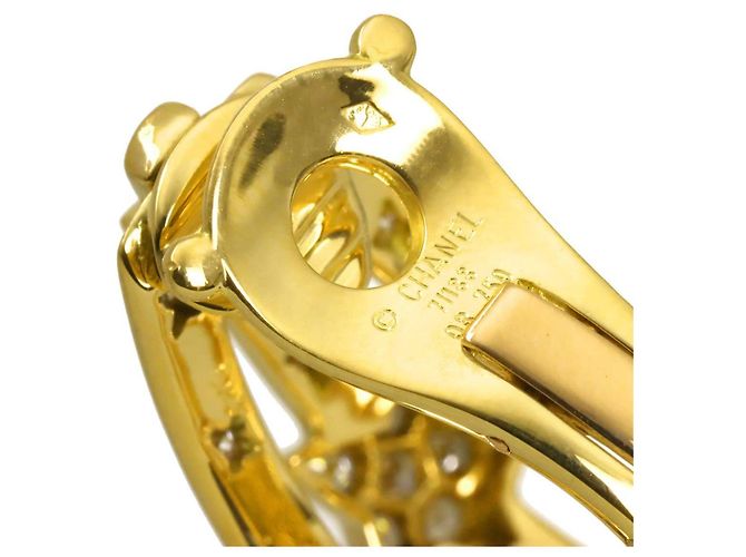 Orecchini Chanel Comet in diamanti e oro giallo 18K - vista 4