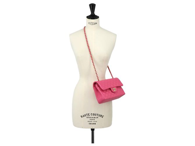Borsa a tracolla Chanel Matelasse 23 con catena in rosa - vista 10
