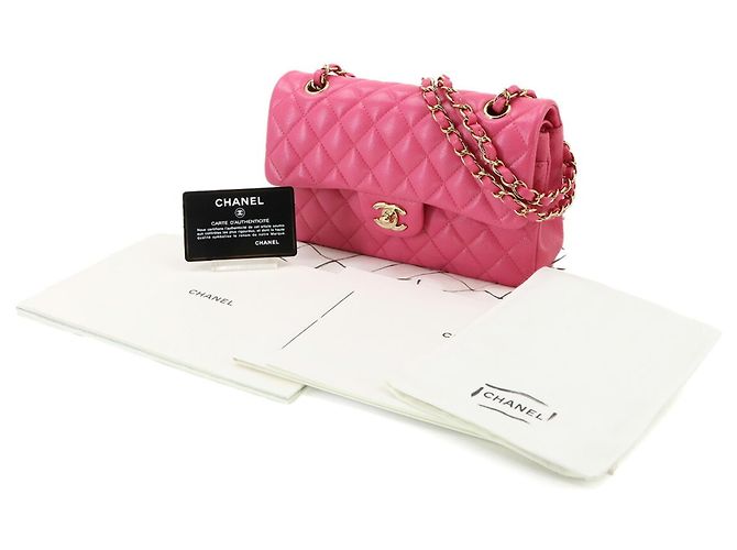 Borsa a tracolla Chanel Matelasse 23 con catena in rosa - vista 2