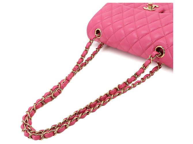 Borsa a tracolla Chanel Matelasse 23 con catena in rosa - vista 6