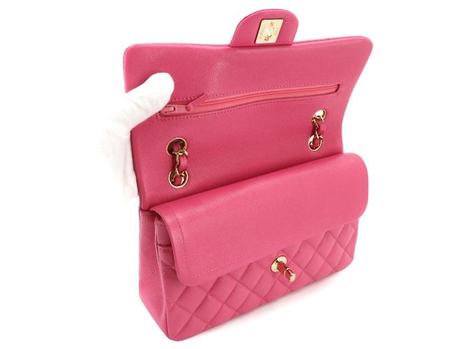 Borsa a tracolla Chanel Matelasse 23 con catena in rosa - vista 7