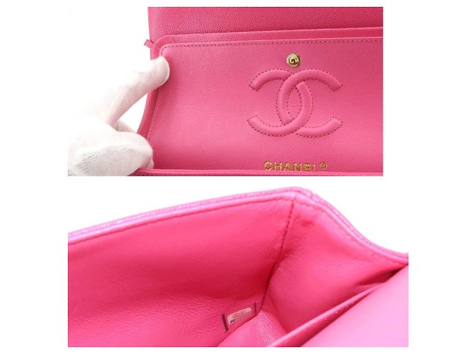 Borsa a tracolla Chanel Matelasse 23 con catena in rosa - vista 9