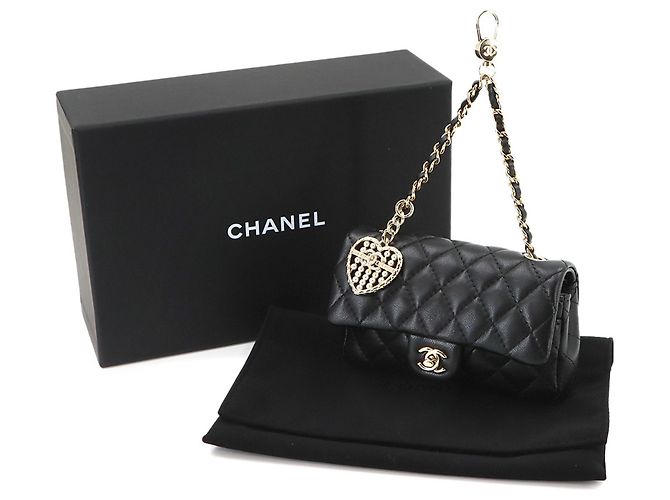 Bolsa de mão clássica mini Matelassé Chanel Preto - vista 2