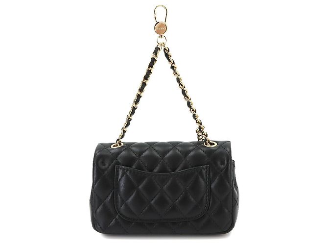 Bolsa de mão clássica mini Matelassé Chanel Preto - vista 3
