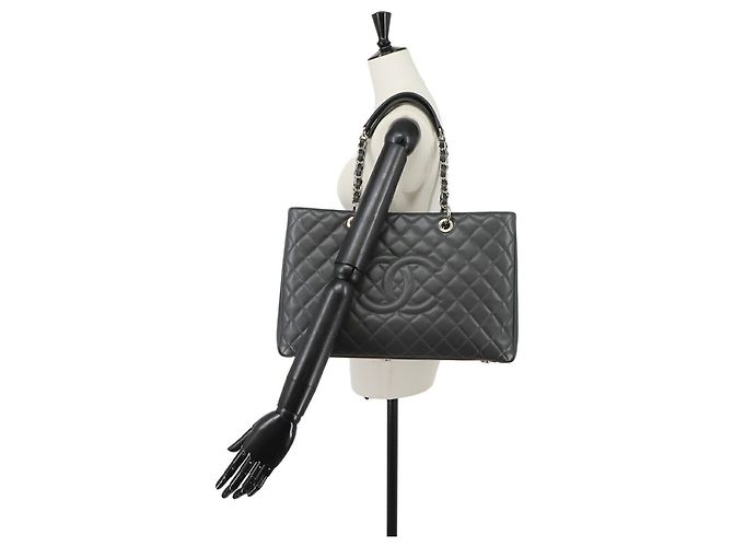 Tote Bag Chanel Matelasse Grand Chain in Gray Marrone - vista 10
