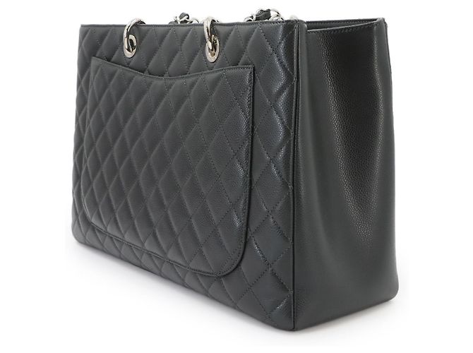 Tote Bag Chanel Matelasse Grand Chain in Gray Marrone - vista 4