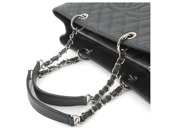 Tote Bag Chanel Matelasse Grand Chain in Gray Marrone - vista 5