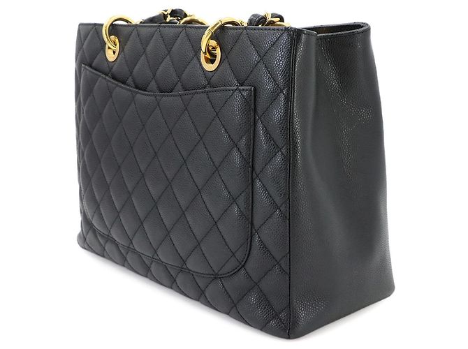 Borsa a mano Chanel Matelasse Grand Chain Tote Nero - vista 4