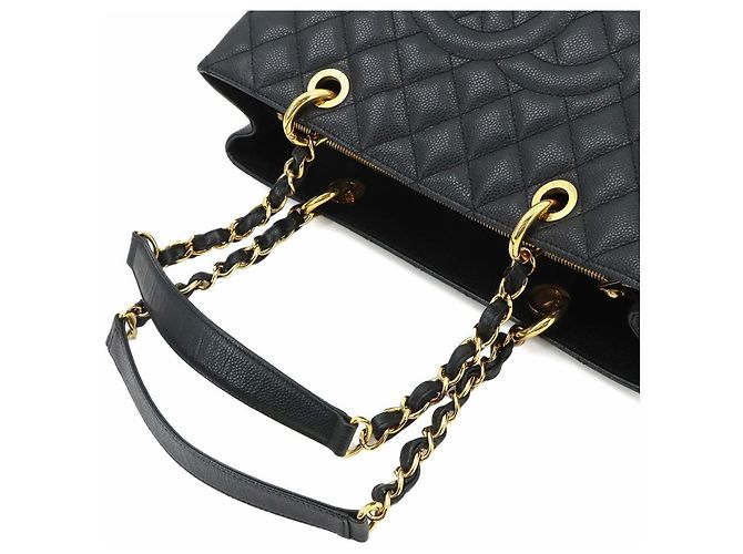 Borsa a mano Chanel Matelasse Grand Chain Tote Nero - vista 6