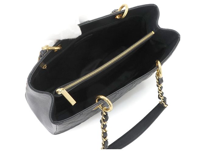 Borsa a mano Chanel Matelasse Grand Chain Tote Nero - vista 7