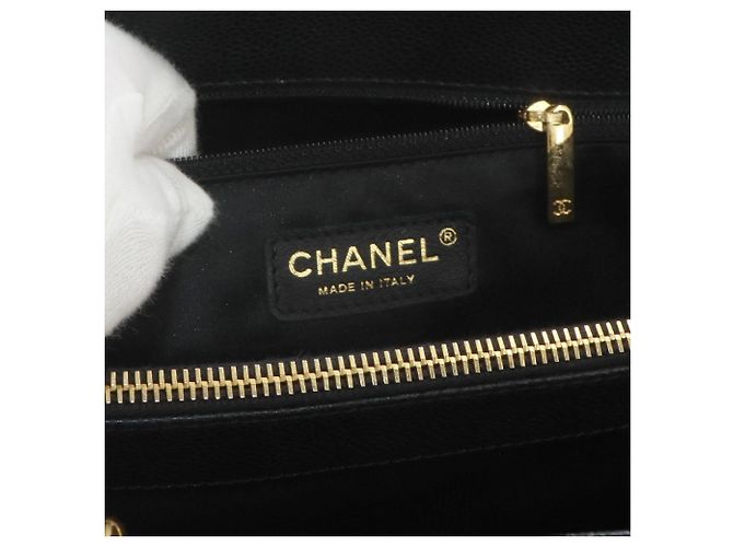 Borsa a mano Chanel Matelasse Grand Chain Tote Nero - vista 8