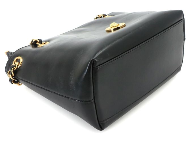 Borsa a spalla piccola con catena Medusa di Versace Nero - vista 5