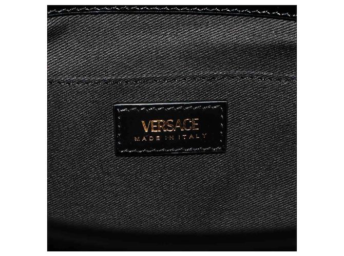 Borsa a spalla piccola con catena Medusa di Versace Nero - vista 8