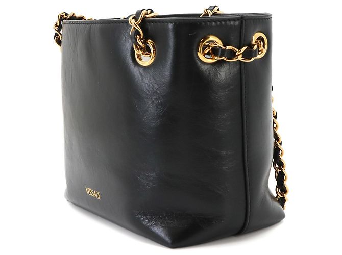 Borsa a spalla Versace Medusa Small Chain Nero - vista 4