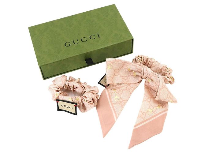 Gucci GG Seiden-Haargummiset Pink - Ansicht 2