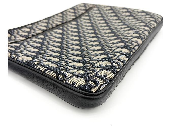 Christian Dior Canvas Oblique A4 con Zip Beige - vista 7