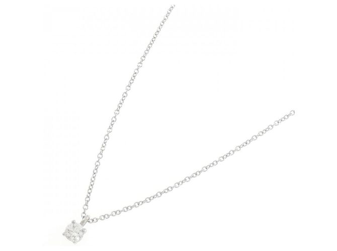 Autre Marque Collier Solitaire Tiffany en Platine - vue 2