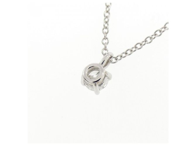 Autre Marque Collier Solitaire Tiffany en Platine - vue 4