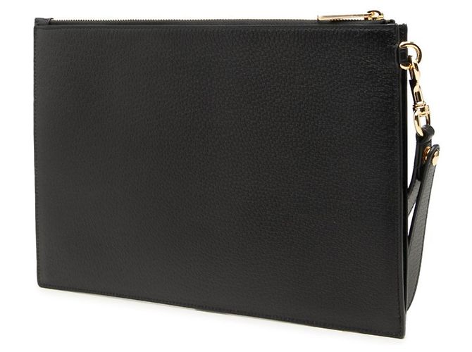 Borsa a pochette Gucci Horsebit - Pelle Nera Nero - vista 2