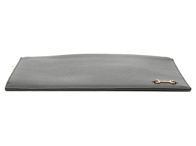 Borsa a pochette Gucci Horsebit - Pelle Nera Nero - vista 3