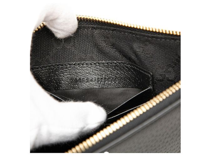 Borsa a pochette Gucci Horsebit - Pelle Nera Nero - vista 6