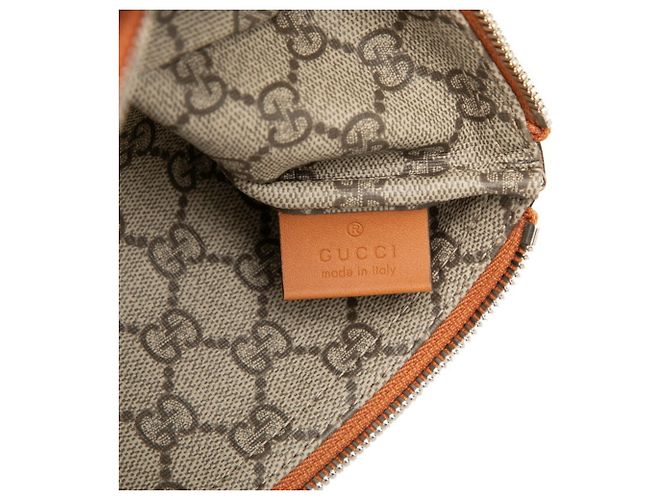 Borsa a pochette Gucci GG Supreme Logo Print Marrone Crudo - vista 5