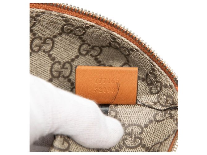 Borsa a pochette Gucci GG Supreme Logo Print Marrone Crudo - vista 6