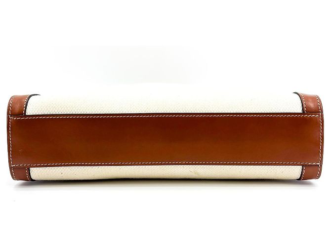 Céline Celine Vertical Cabas Canvas with Leather Small Blanc - vue 7